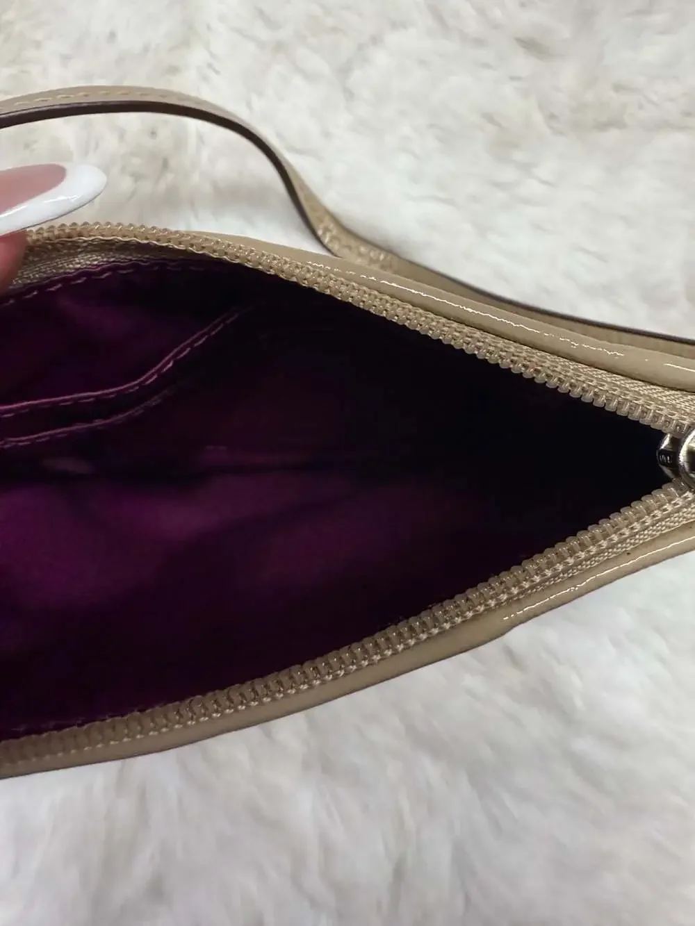 Coach Soho Optic Art Metallic Signature Zip-Top Wristlet